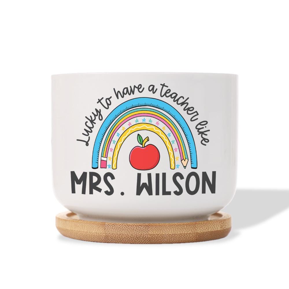 Custom Flower Pot for Teacher, Back To School Gift, Teacher Gift Plant Pot, Teacher Appreciation Gift, Thank You Teacher Gifts