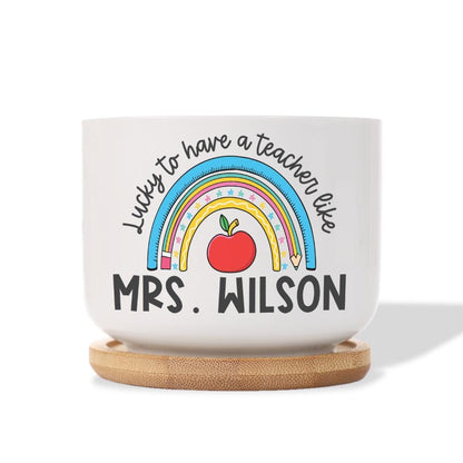 Custom Flower Pot for Teacher, Back To School Gift, Teacher Gift Plant Pot, Teacher Appreciation Gift, Thank You Teacher Gifts