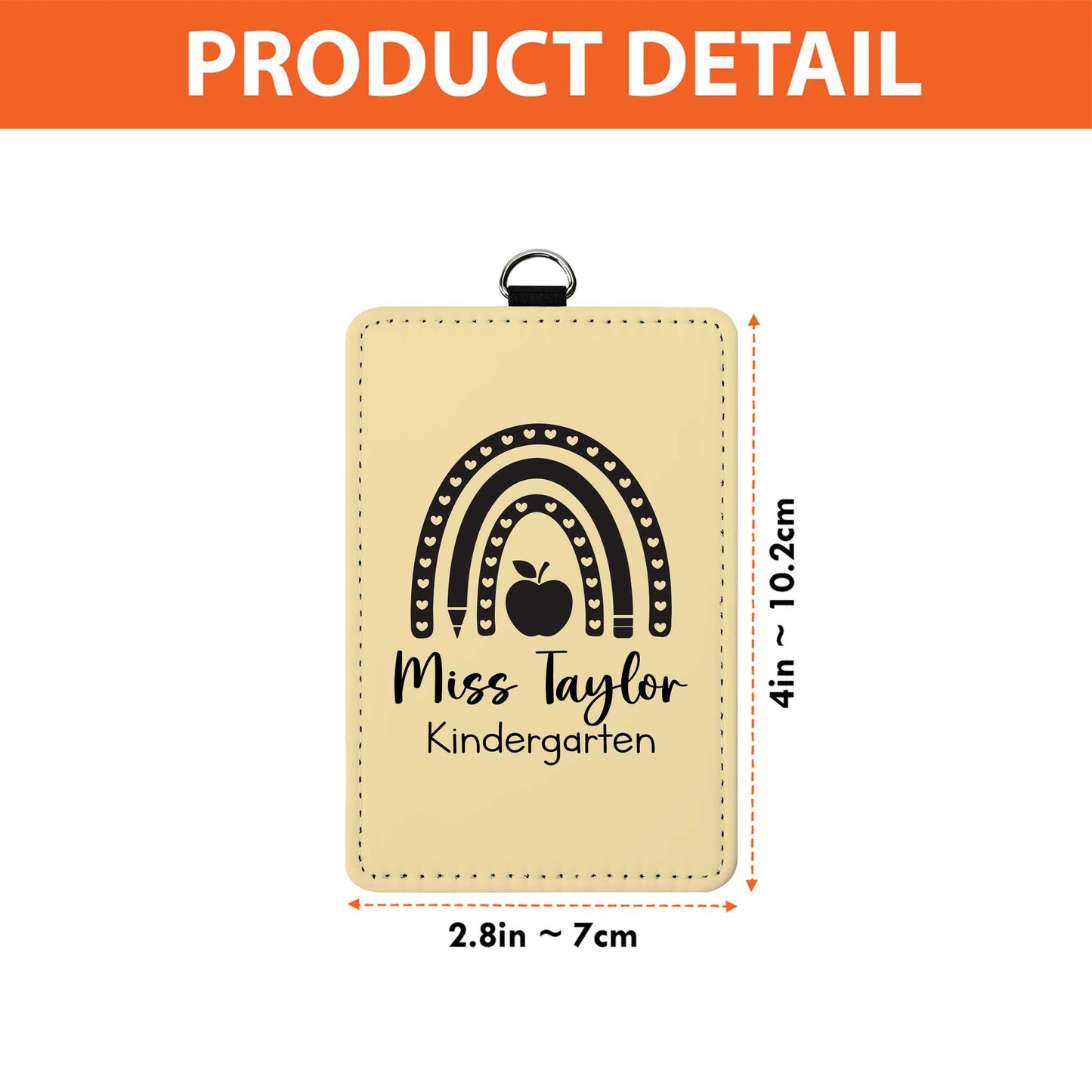 Personalized ID Badge Holder, Teacher ID Holder Badge Holder Name Lanyard Accessory, Teacher Appreciation Gift, Teacher Gift, Back To School