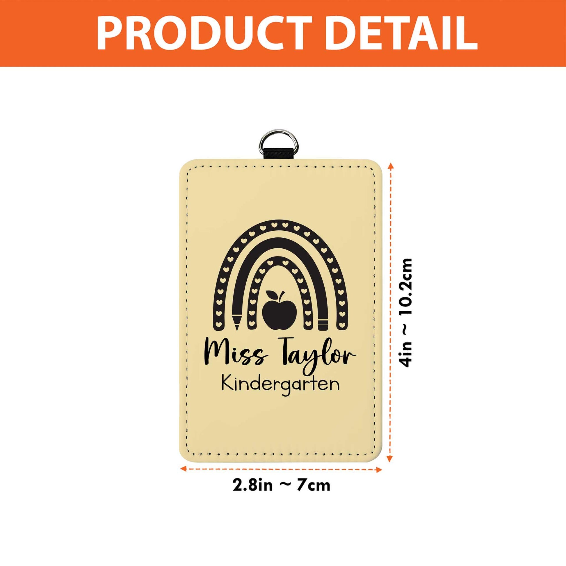 Personalized ID Badge Holder, Teacher ID Holder Badge Holder Name Lanyard Accessory, Teacher Appreciation Gift, Teacher Gift, Back To School