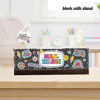 Personalized Teacher Name Plate, Custom Acrylic Plaque Desk Sign Gift For Teacher, Teacher Gifts, Teacher Appreciation Gift, Back To School