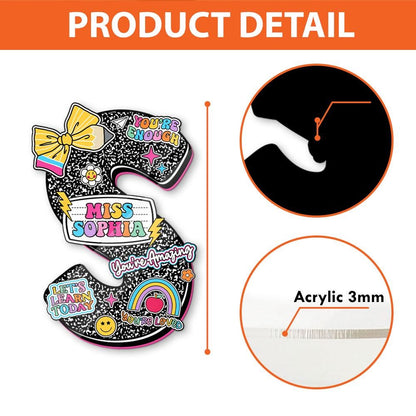 Custom Teacher Keychain Composition Book Keychain, Personalized Teacher Gift Back To School Gift, Teacher Appreciation Gift, Teacher Bag Tag