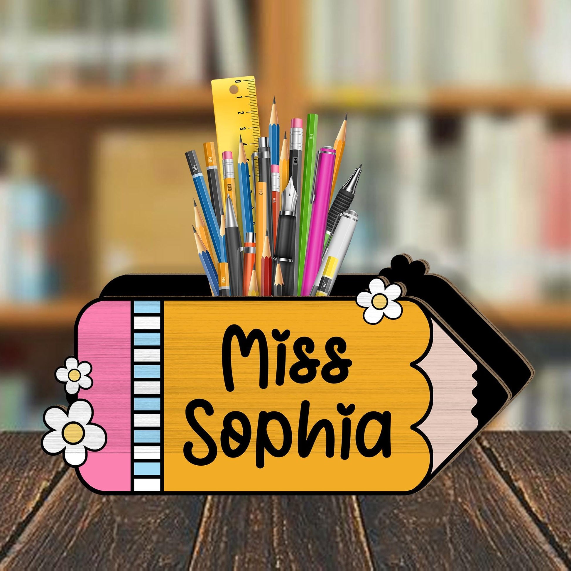 Custom Teacher Gift, Teacher Pencil Holder, Teacher Appreciation Gift, Back To School Gift, Teacher Desk Decor Pencil Gift for Teacher