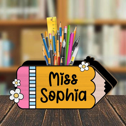 Custom Teacher Gift, Teacher Pencil Holder, Teacher Appreciation Gift, Back To School Gift, Teacher Desk Decor Pencil Gift for Teacher