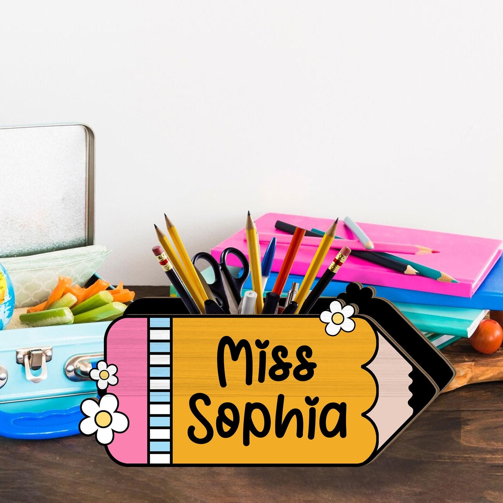 Custom Teacher Gift, Teacher Pencil Holder, Teacher Appreciation Gift, Back To School Gift, Teacher Desk Decor Pencil Gift for Teacher