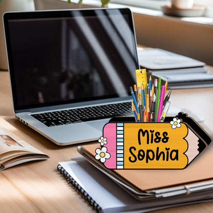 Custom Teacher Gift, Teacher Pencil Holder, Teacher Appreciation Gift, Back To School Gift, Teacher Desk Decor Pencil Gift for Teacher