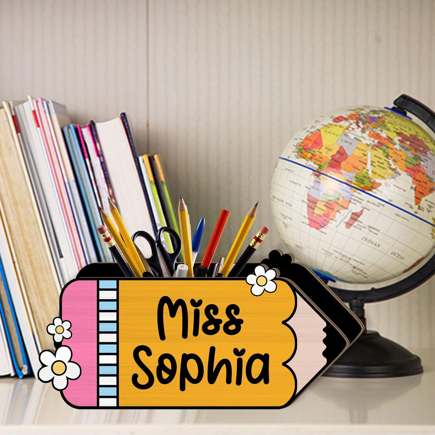 Custom Teacher Gift, Teacher Pencil Holder, Teacher Appreciation Gift, Back To School Gift, Teacher Desk Decor Pencil Gift for Teacher