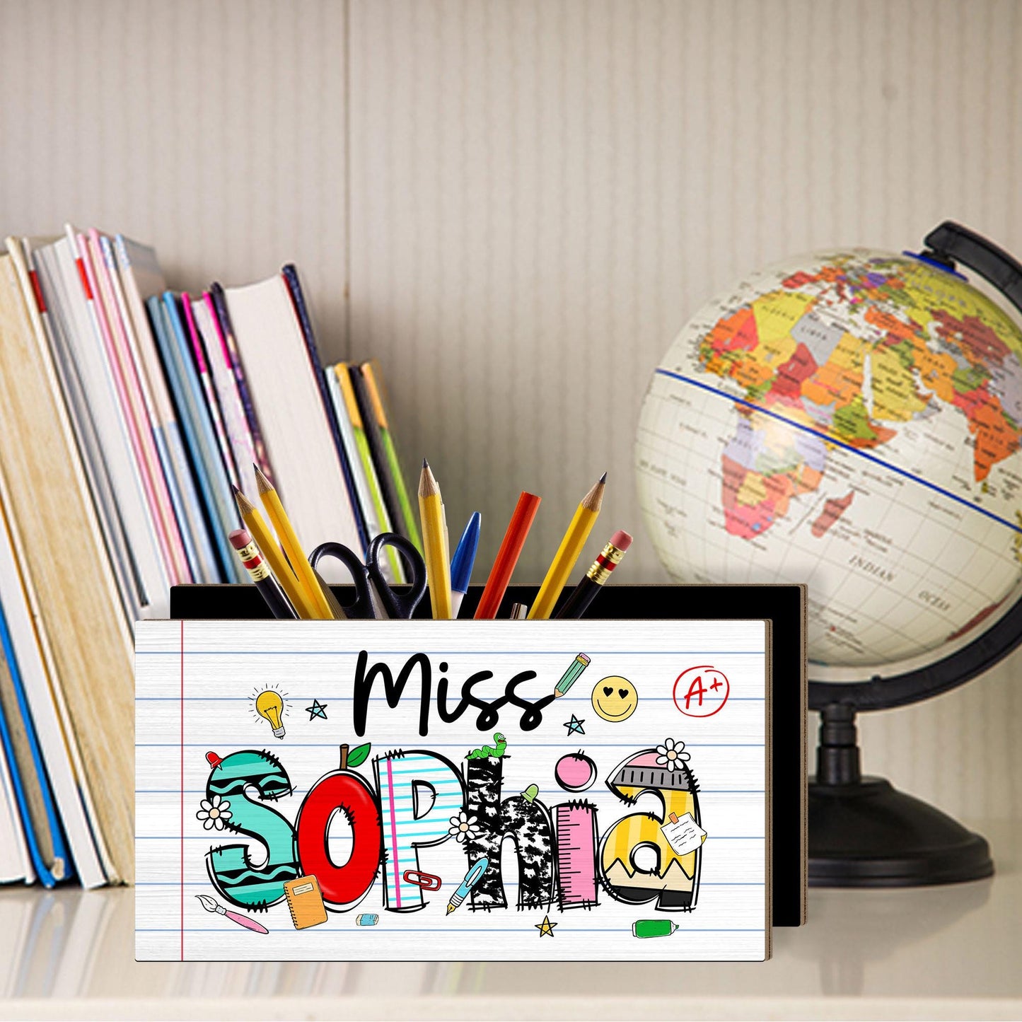 Teacher Appreciation Gift, Custom Pencil Holder, Teacher Pen Holder Name Back To School, Teacher Gift, Desk Decor Office Gift Desk Organizer