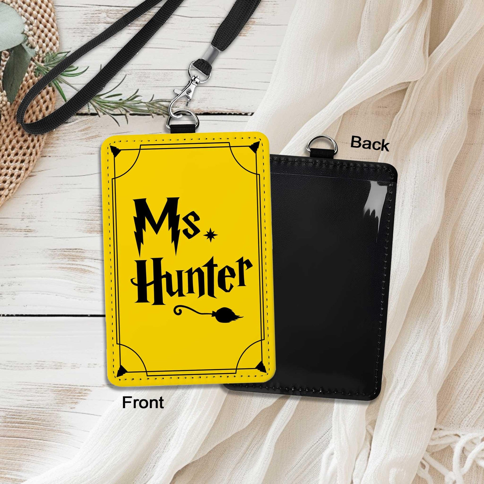Teacher ID Badge Holder, Teacher Wizard Custom Name Personalized ID Holder, Teacher Gifts, Teacher Appreciation Gift, Back To School Gift
