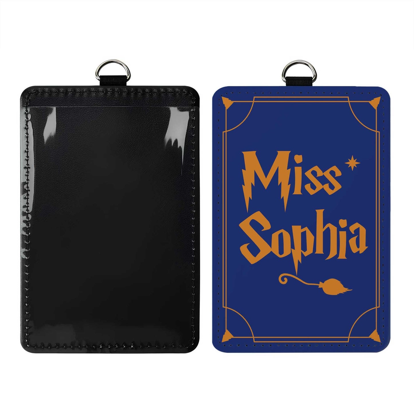 Teacher ID Badge Holder, Teacher Wizard Custom Name Personalized ID Holder, Teacher Gifts, Teacher Appreciation Gift, Back To School Gift