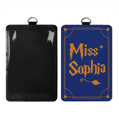 Teacher ID Badge Holder, Teacher Wizard Custom Name Personalized ID Holder, Teacher Gifts, Teacher Appreciation Gift, Back To School Gift