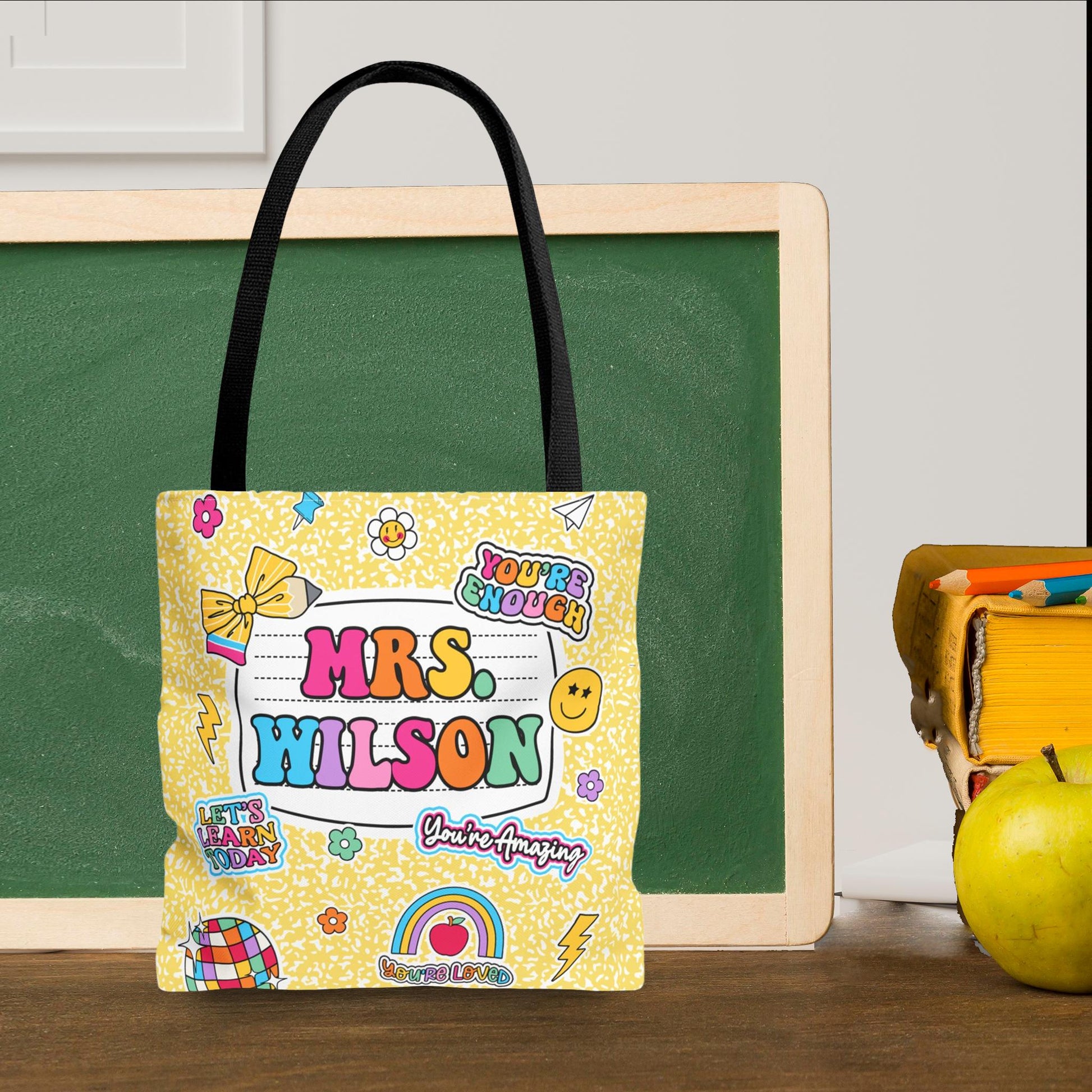 Personalized Teacher Tote Bag Composition Book, Back To School Teacher Bag, Teacher Gift Teacher Thank You Gift, Teacher Appreciation Gift