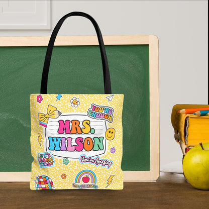 Personalized Teacher Tote Bag Composition Book, Back To School Teacher Bag, Teacher Gift Teacher Thank You Gift, Teacher Appreciation Gift
