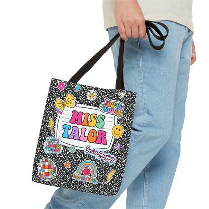 Personalized Teacher Tote Bag Composition Book, Back To School Teacher Bag, Teacher Gift Teacher Thank You Gift, Teacher Appreciation Gift