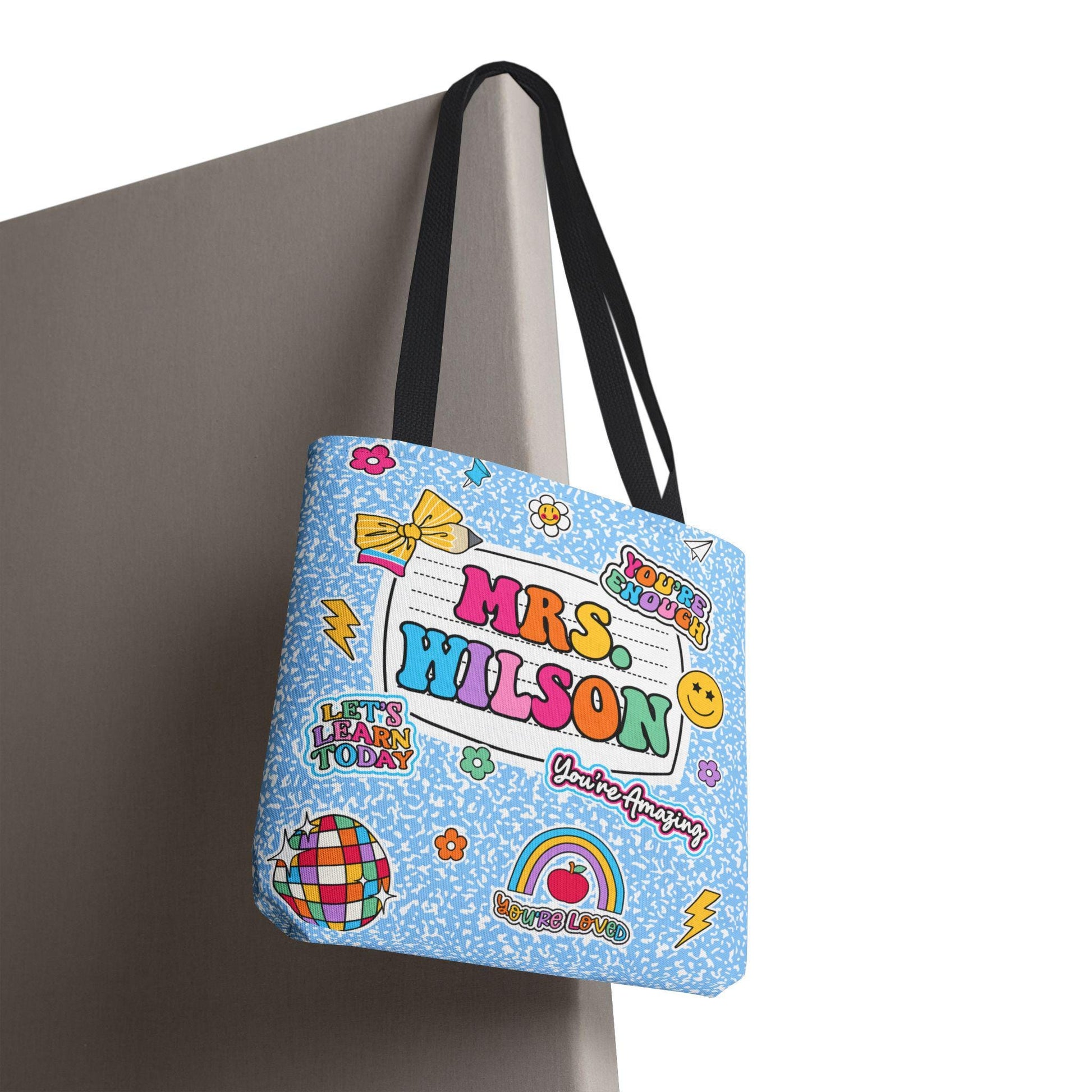 Personalized Teacher Tote Bag Composition Book, Back To School Teacher Bag, Teacher Gift Teacher Thank You Gift, Teacher Appreciation Gift