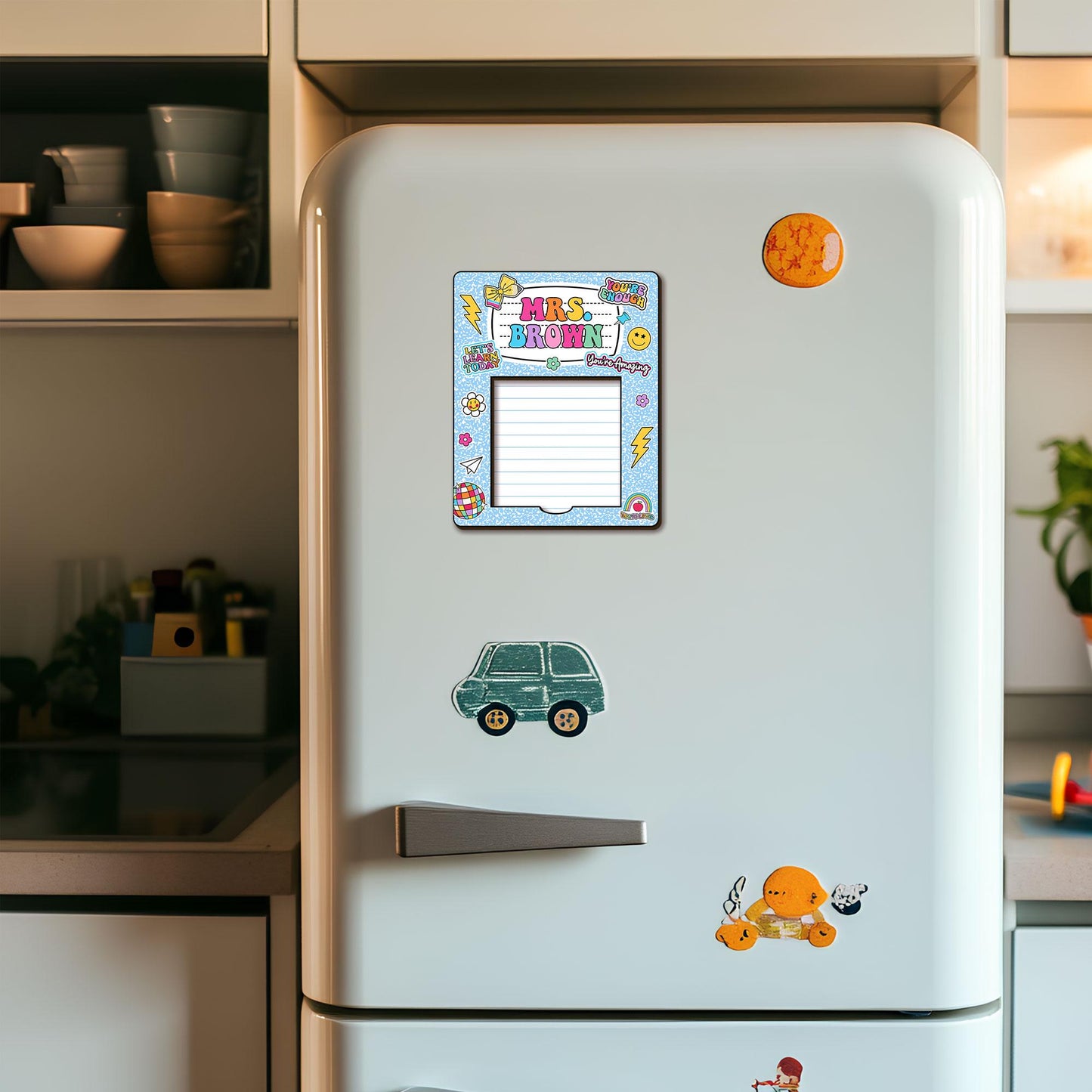 Personalized Teacher Sticky Note Holder, Teacher Appreciation magnet, Teacher Notepad Holder, Back to School Gift, Teacher Desk Decor