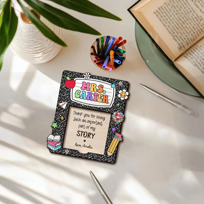 Custom Sticky Note Holder With Magnet Composition Book Teacher Notepad Holder, Thank You Gift Teacher Appreciation Gift, Back to School Gift