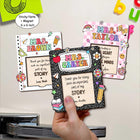 Custom Sticky Note Holder With Magnet Composition Book Teacher Notepad Holder, Thank You Gift Teacher Appreciation Gift, Back to School Gift