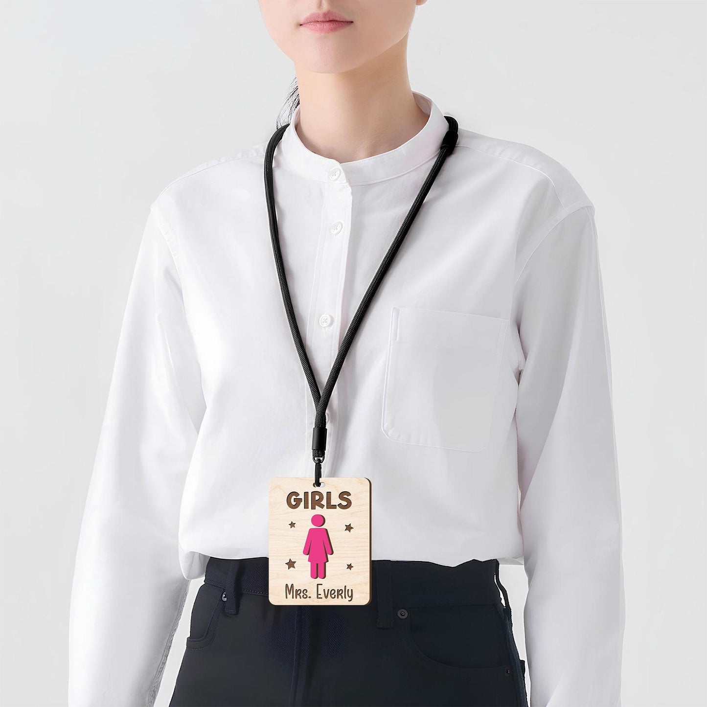 Custom Class Room Hall Passes, Teacher Hall Pass With Lanyard, Bathroom Pass, Nurse Pass, Back To School Gift, Teacher Appreciation Gift