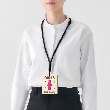 Custom Class Room Hall Passes, Teacher Hall Pass With Lanyard, Bathroom Pass, Nurse Pass, Back To School Gift, Teacher Appreciation Gift