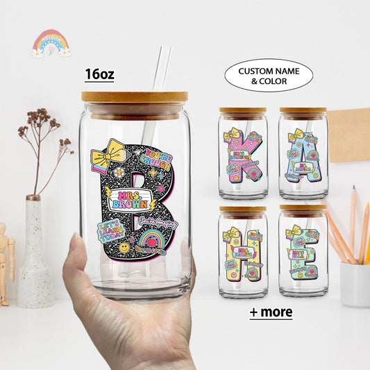 Custom Teacher Gift, Personalized Tumbler Gift for Teacher Composition Book, Teacher Tumbler with Lid and Straw, Teacher Appreciation Gift