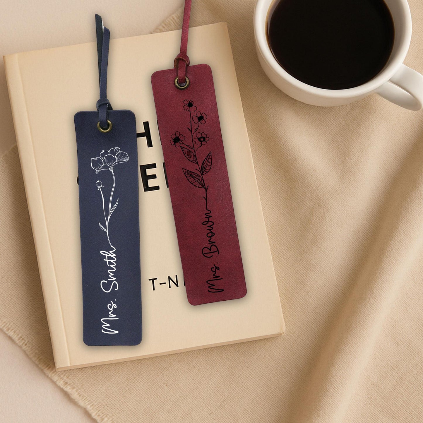 Personalized Teacher Leather Bookmark, Librarian Gift Book Lover, Back To School, Custom Bookmark, Teacher Gifts, Teacher Appreciation Gift