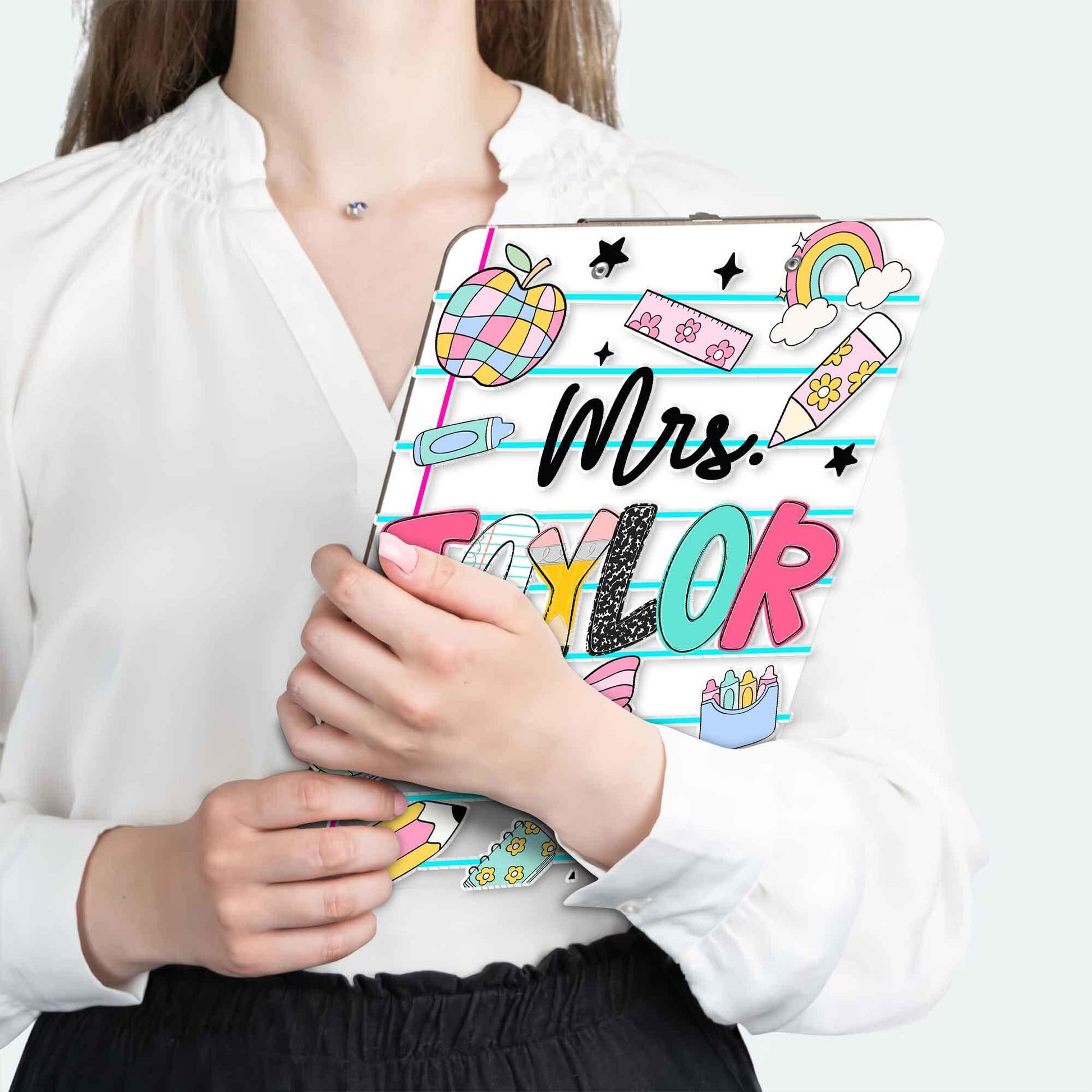 Custom Teacher Clipboard, Acrylic Clipboard For Teacher, Personalized Teacher Gift, Back To School, Teacher Appreciation Gift, Teacher Gift