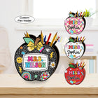 Custom Teacher Pencil Holder, Teacher Gift, Teacher Appreciation Gift, Back To School Gift, Teacher Desk Decor Apple Gift for Teacher