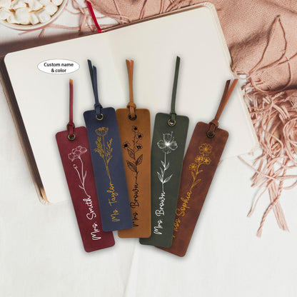 Personalized Teacher Leather Bookmark, Librarian Gift Book Lover, Back To School, Custom Bookmark, Teacher Gifts, Teacher Appreciation Gift