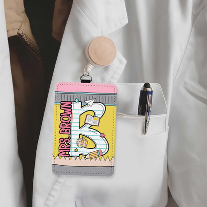 Custom Teacher ID Badge Holder, Teacher Gifts, Personalized ID Holder Lanyard Accessory, Teacher Appreciation Gift, Back To School Gift