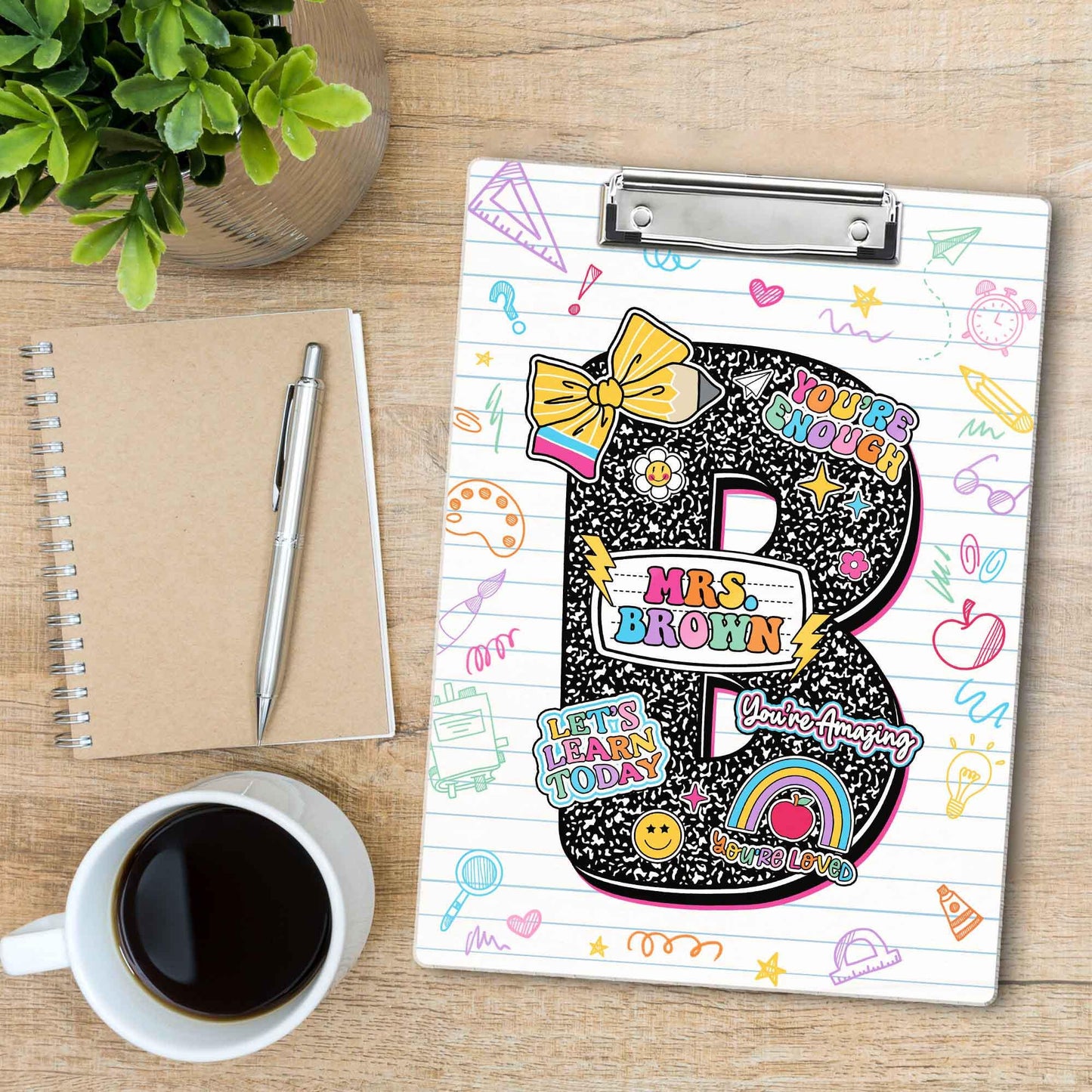 Custom Teacher Clipboard with Name, Acrylic Clipboard For Teacher, Personalized Teacher Gift, Back To School Gift, Teacher Appreciation Gift