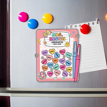 Kindergarten Teacher Appreciation Gift, Custom Teacher Shaker Magnet, Refrigerator Magnets, Back to School Gift, Composition Notebook Magnet