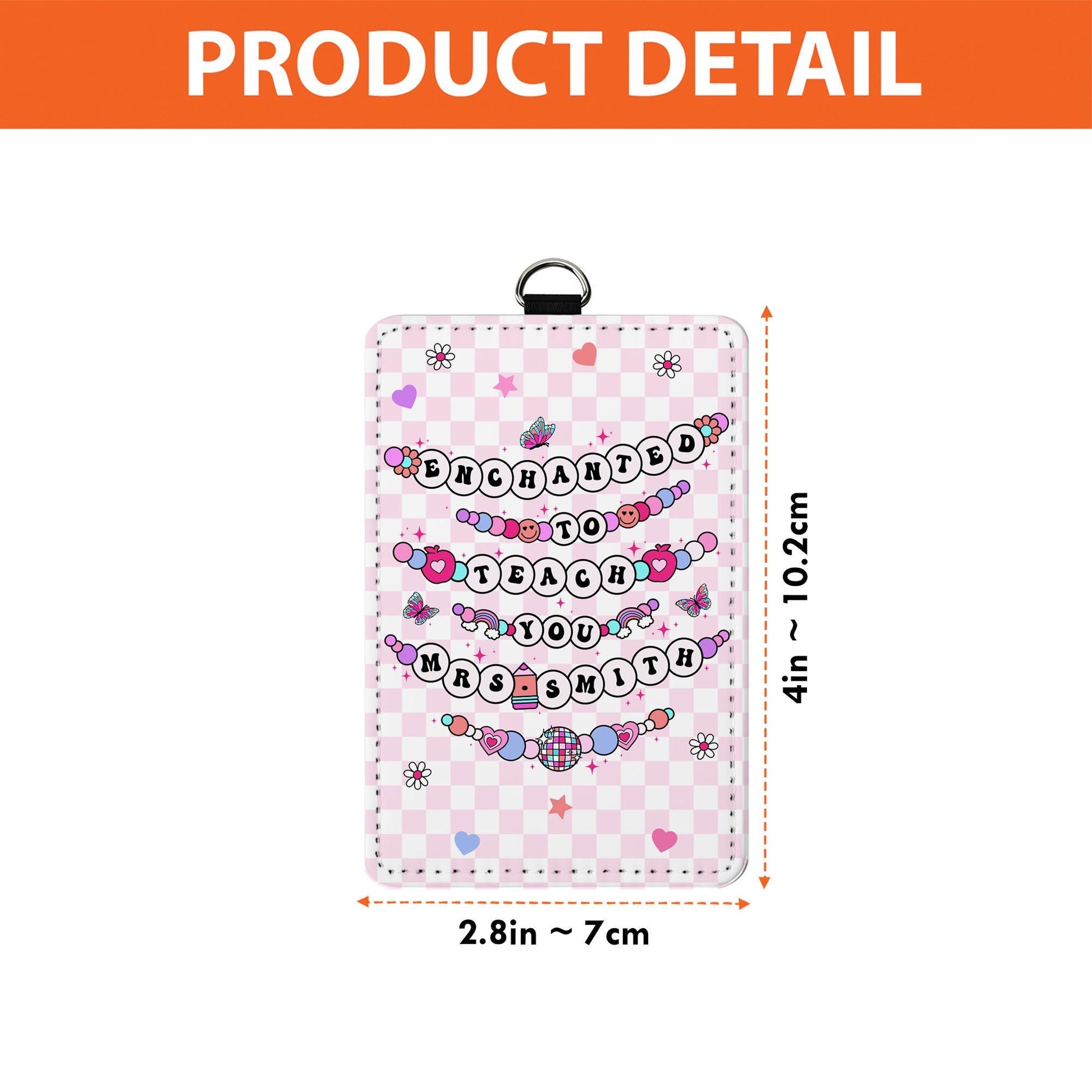 Teacher Appreciation Gift, Personalized Teacher ID Badge Holder, Teacher Gift Custom ID Holder, Enchanted To Teach You, Back To School Gift