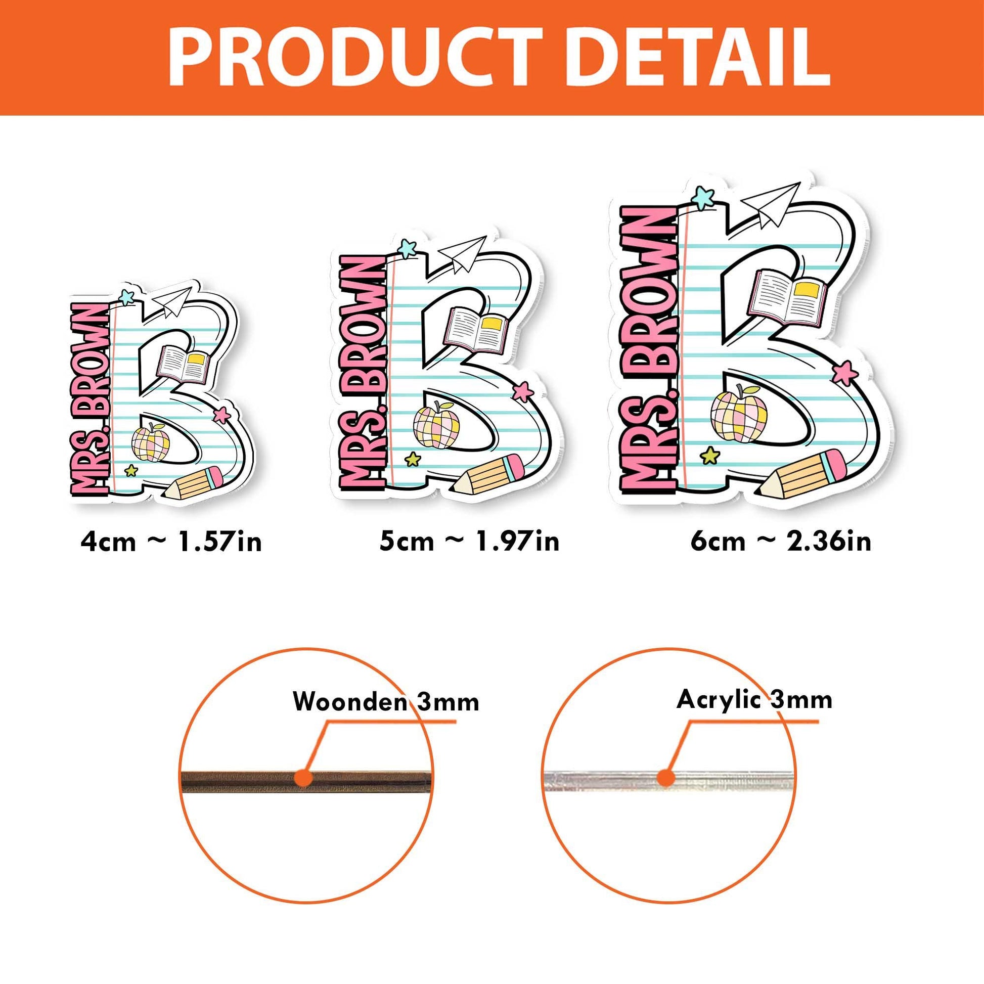 Personalized Teacher Badge Reel, Custom Teacher Name ID Holder Badge Reel, Retractable Badge Reel, Teacher Appreciation Gift, Back to School