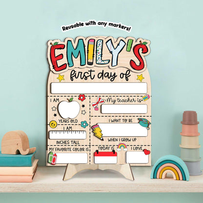 First Day of School Sign, Back to School Sign, Preschool Kindergarten 1st Day of School Sign, School Board, First And Last Day School Sign