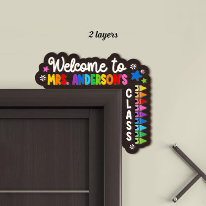 Personalized Teacher Doorframe, Classroom Doorframe Sign, Teacher Name Sign, Classroom Door Sign, Back To School Sign, Teacher Appreciation
