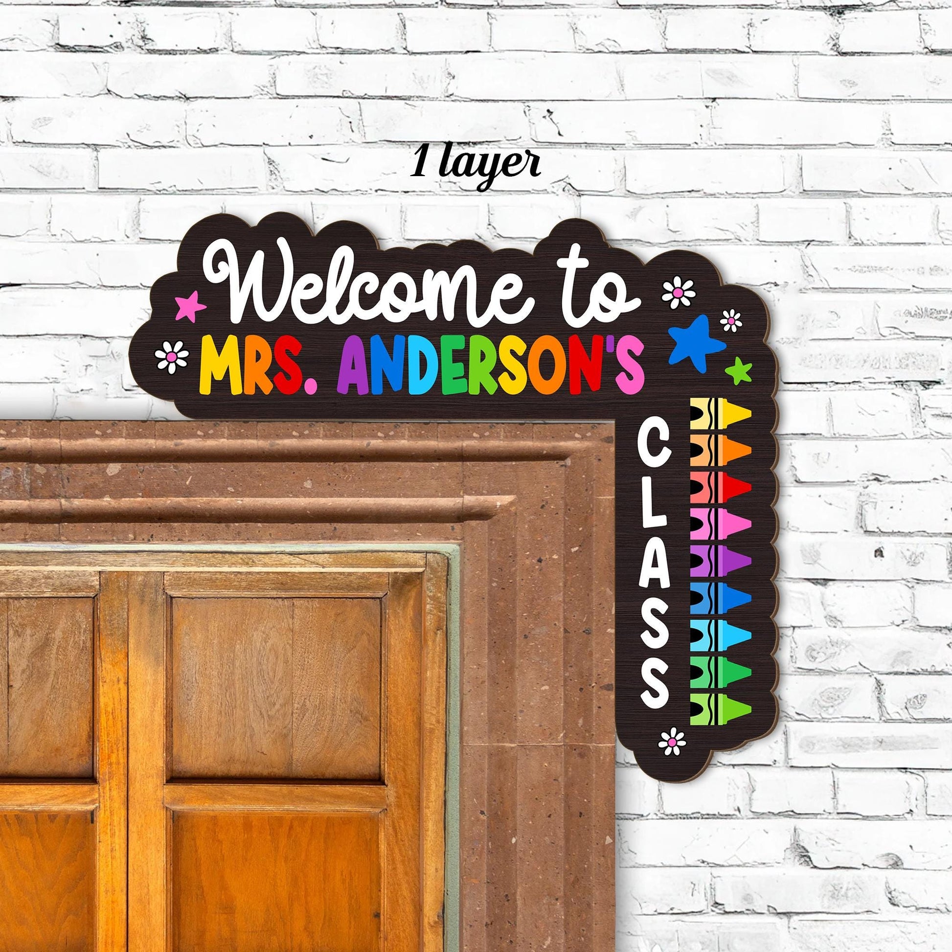 Personalized Teacher Doorframe, Classroom Doorframe Sign, Teacher Name Sign, Classroom Door Sign, Back To School Sign, Teacher Appreciation