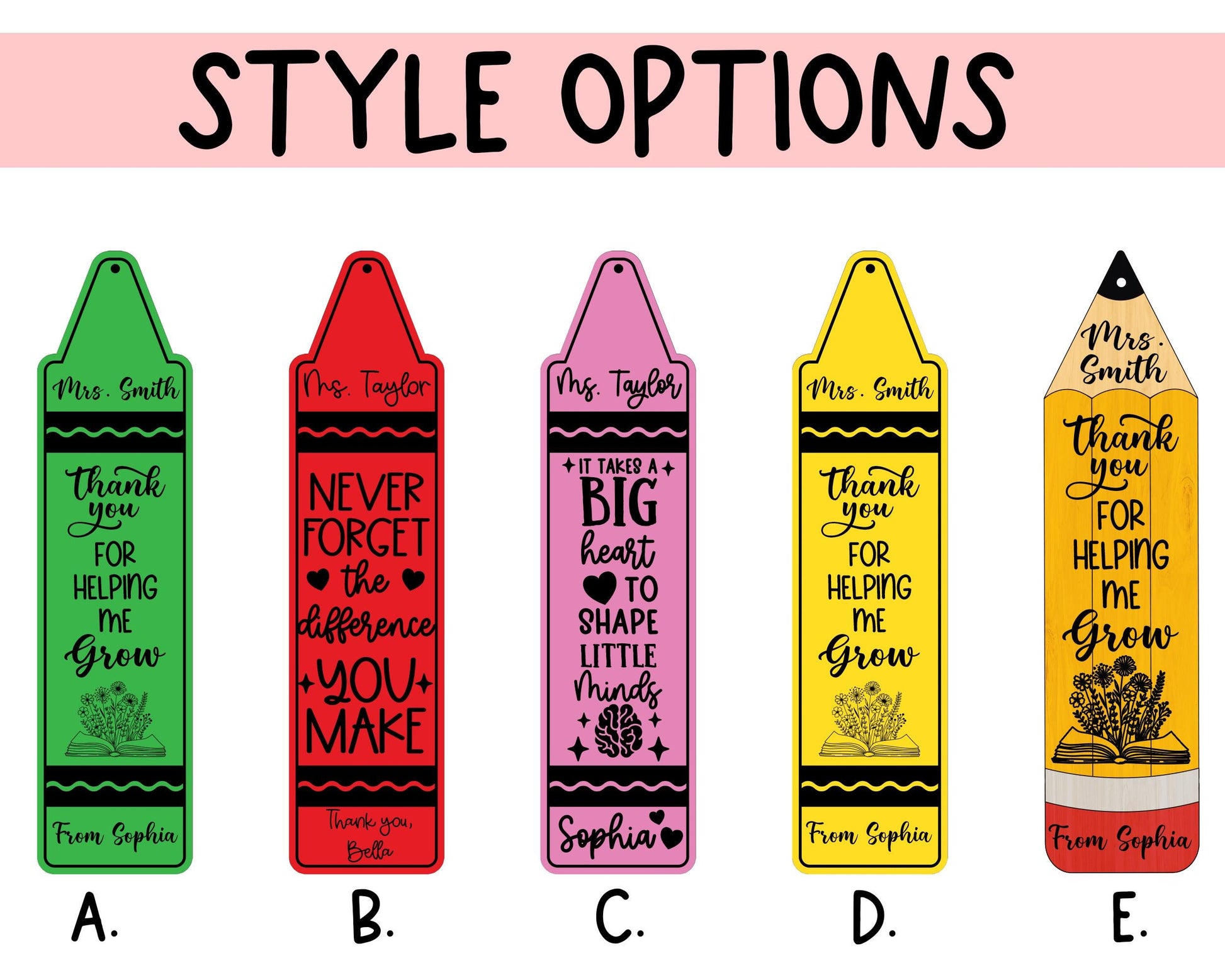 Custom Teacher Bookmarks, Thank You Gift for Teacher, Back to School Gift, Custom Bookmark Gifts for Teacher, Teacher Appreciation Gift