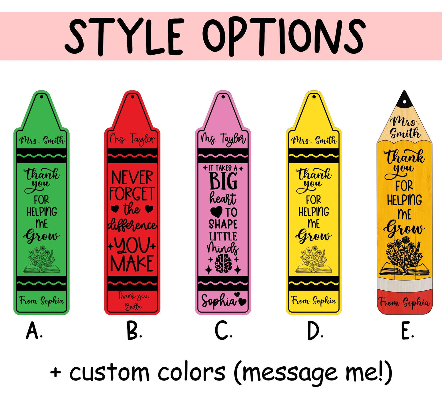 Personalized Teacher Bookmarks, Bookmark for Teacher, Thank You Gift Teacher's Day Gift, Custom Gifts for Teacher, Teacher Appreciation Gift