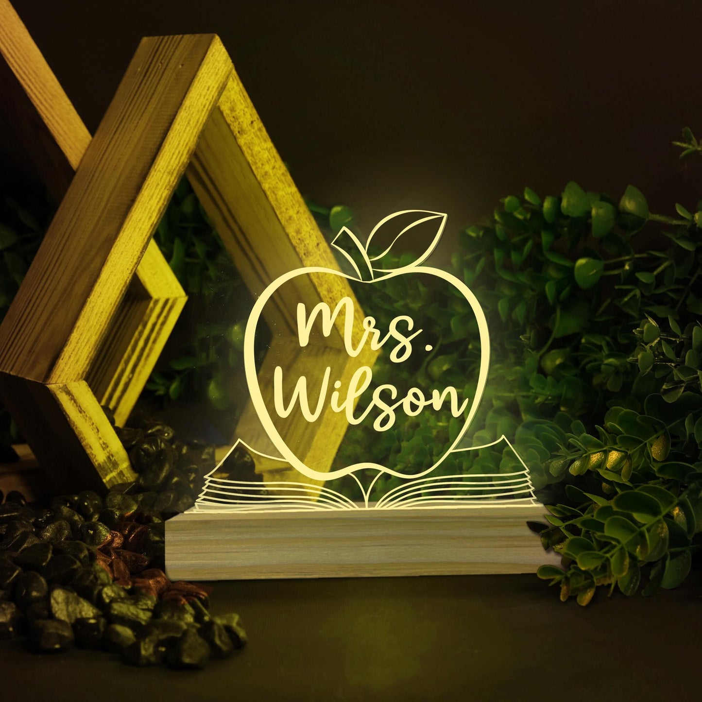 Personalized Teacher Night Light Custom Teacher Name Sign, Custom Name Light Classroom Decor, Back To School Gift, Teacher Appreciation Gift