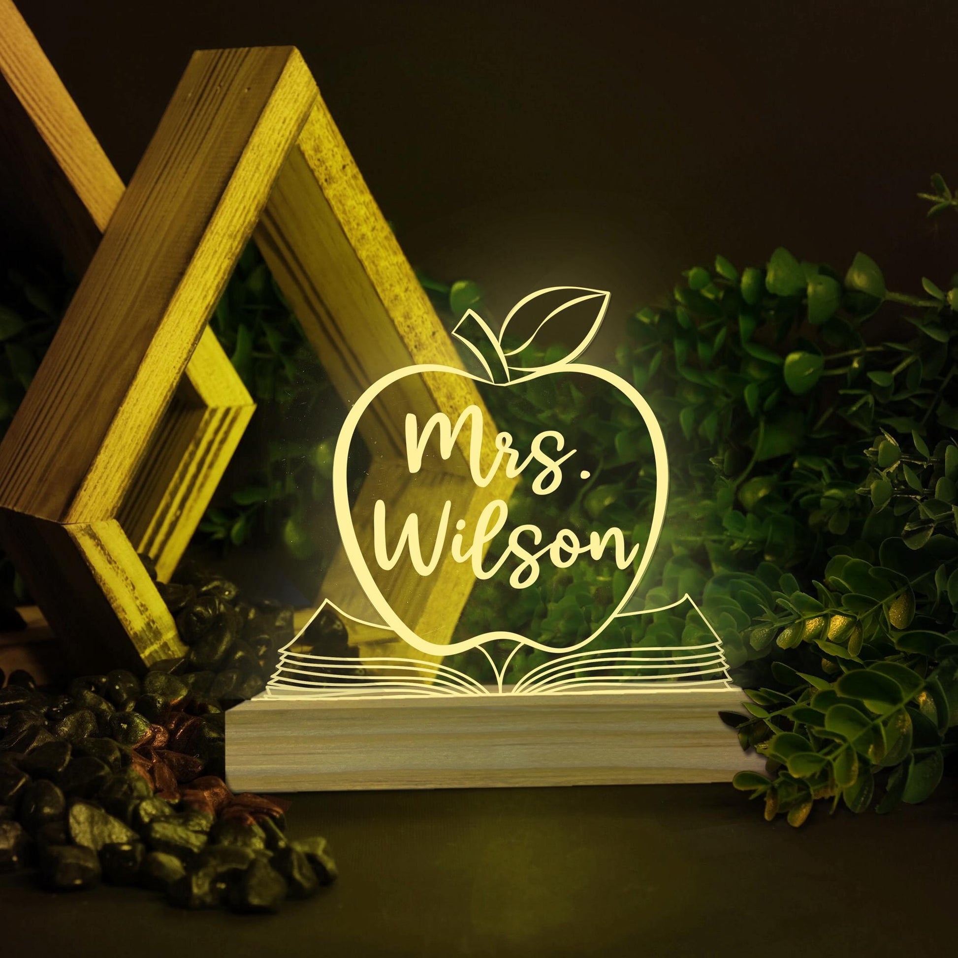 Personalized Teacher Night Light Custom Teacher Name Sign, Custom Name Light Classroom Decor, Back To School Gift, Teacher Appreciation Gift