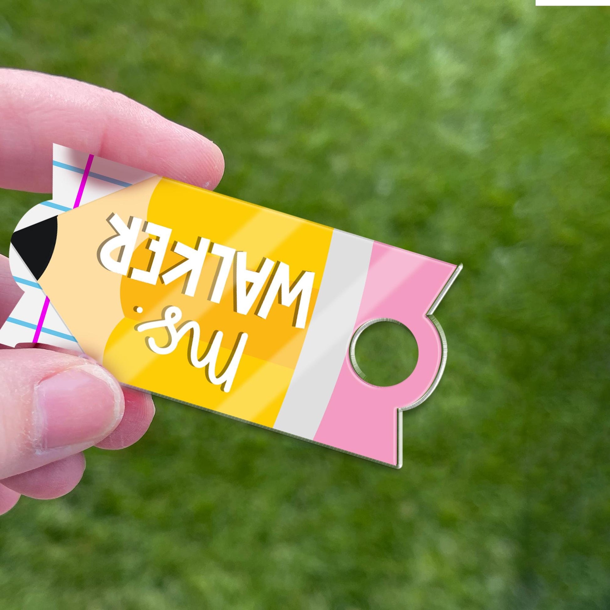 Custom Pencil Tumbler Name Tag, Teacher Stanley Name Plate, 40oz/30oz Tumbler Lid Name Tag, Back To School Gift, Teacher Appreciation Gift