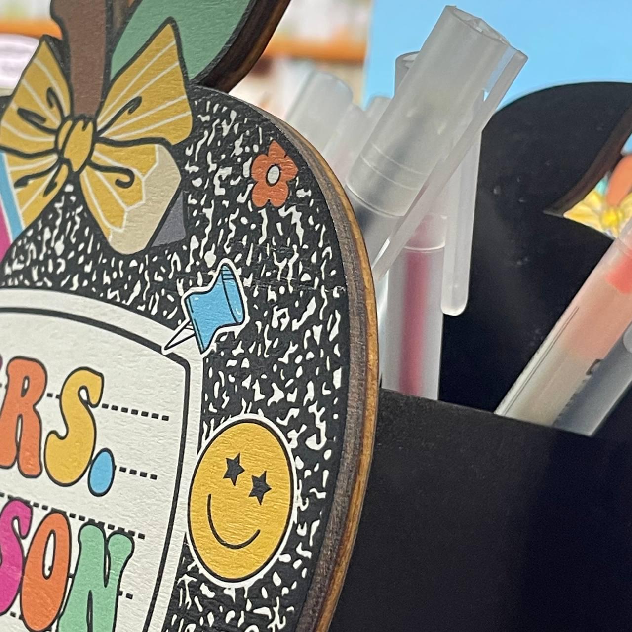 Custom Teacher Pencil Holder, Teacher Gift, Teacher Appreciation Gift, Back To School Gift, Teacher Desk Decor Apple Gift for Teacher