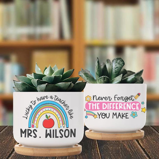 Custom Flower Pot for Teacher, Back To School Gift, Teacher Gift Plant Pot, Teacher Appreciation Gift, Thank You Teacher Gifts