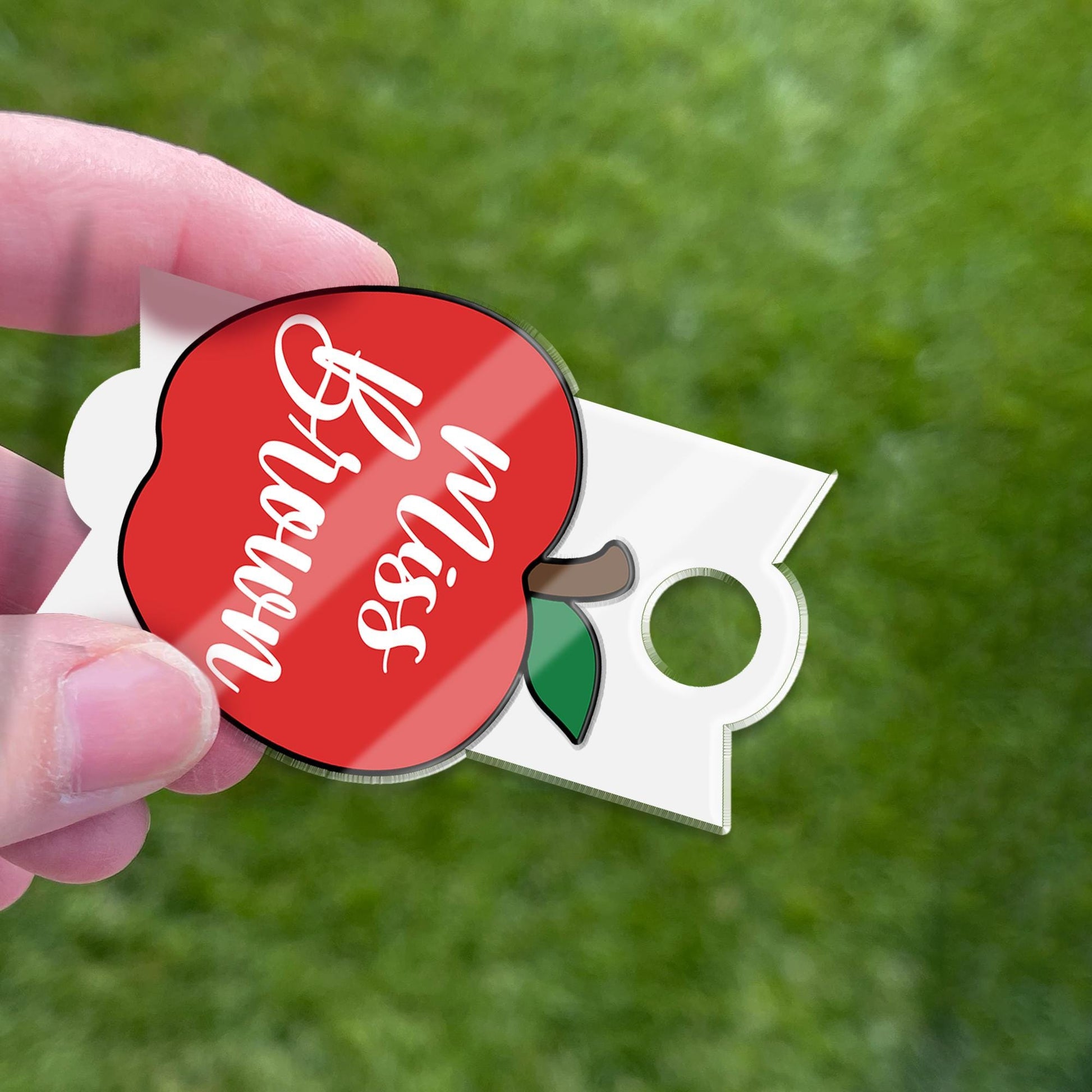 Custom Tumbler Name Tag, Personalized Apple Topper 40oz/30oz, Teacher Gifts, Tumbler Name Plate, Back To School, Teacher Appreciation Gift