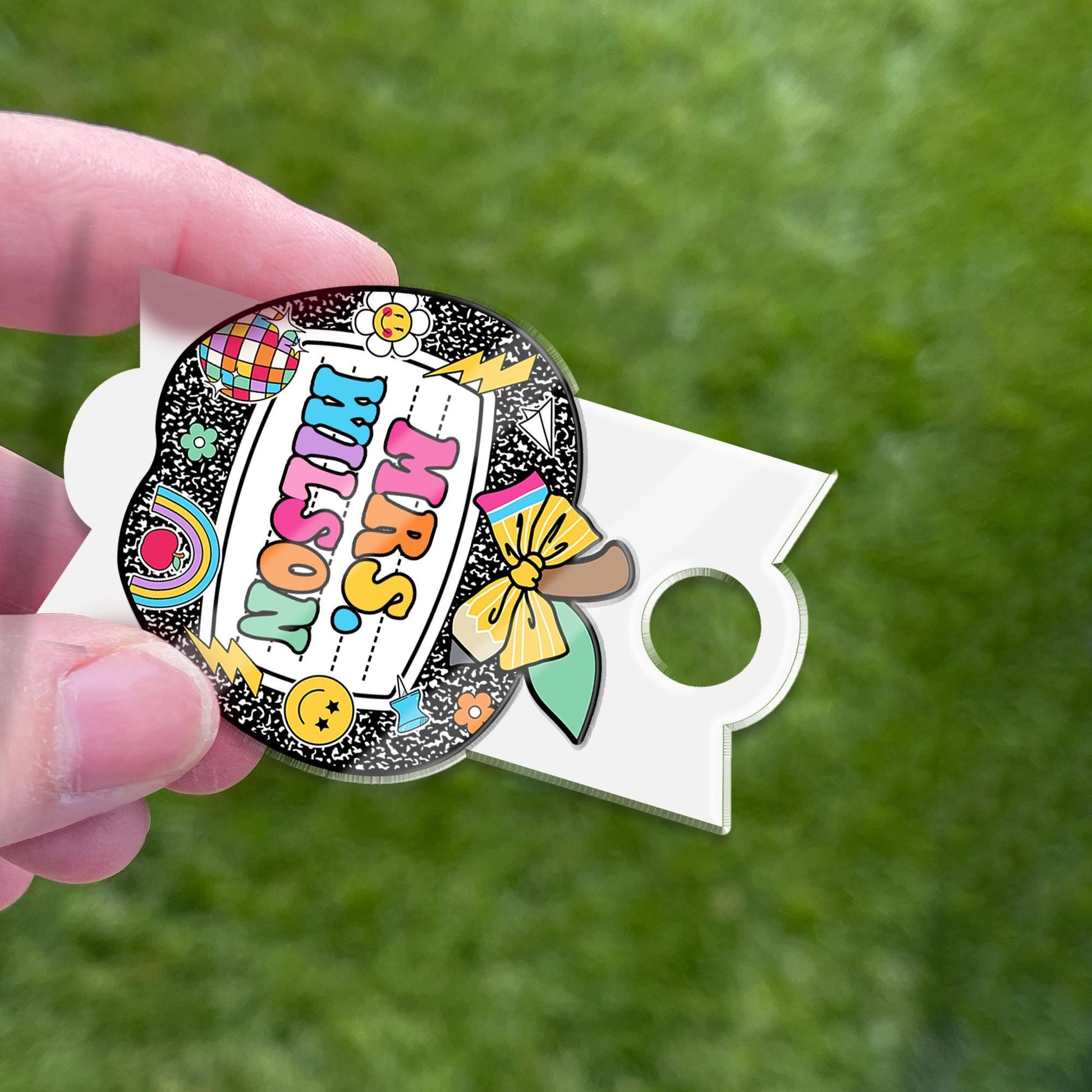 Custom Tumbler Name Tag, Personalized Apple Topper 40oz/30oz, Teacher Gifts, Tumbler Name Plate, Back To School, Teacher Appreciation Gift