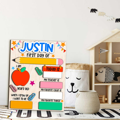 Back to School Sign, First Day of School Sign, Preschool Kindergarten 1st Day of School Sign, School Board, First And Last Day School Sign