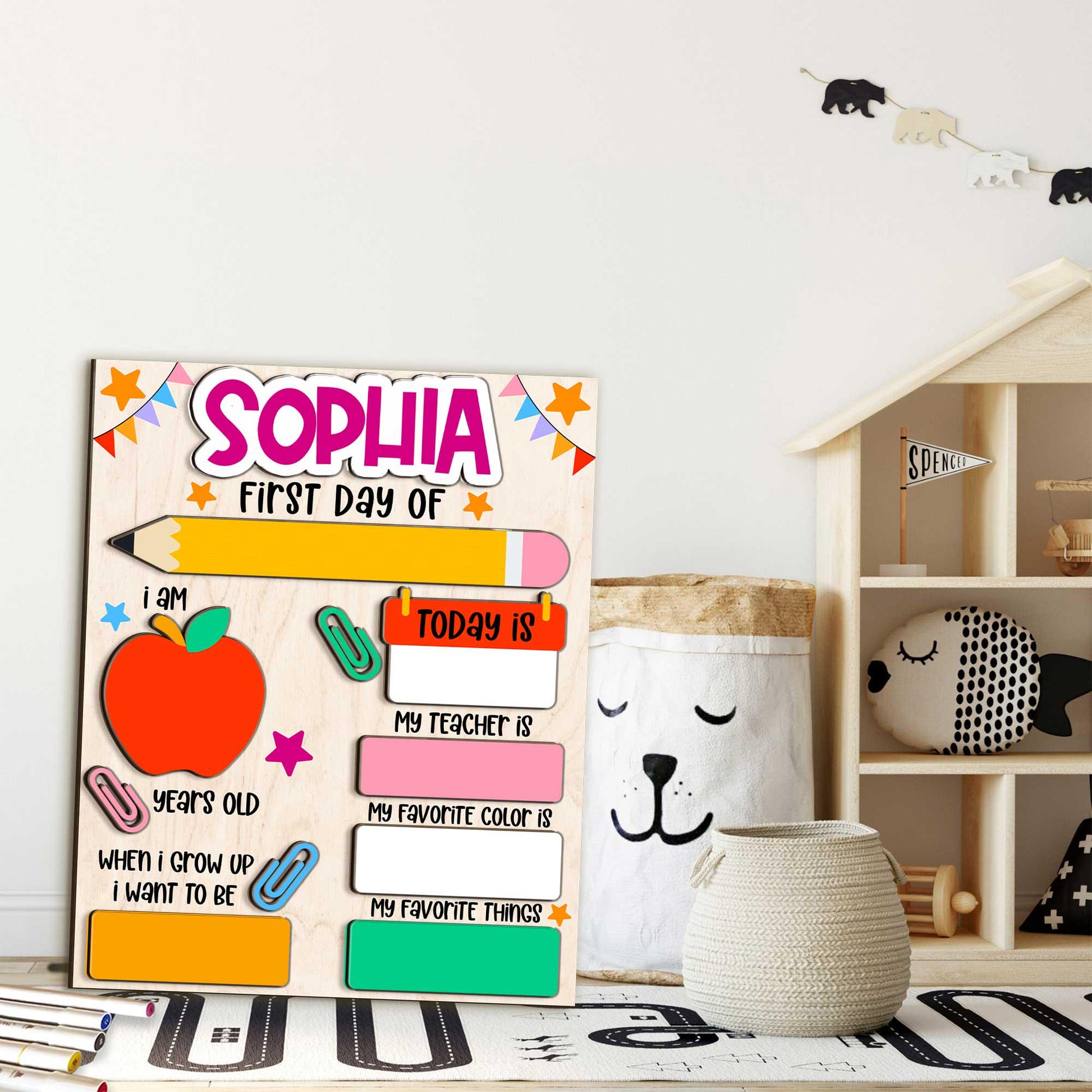 Back to School Sign, First Day of School Sign, Preschool Kindergarten 1st Day of School Sign, School Board, First And Last Day School Sign