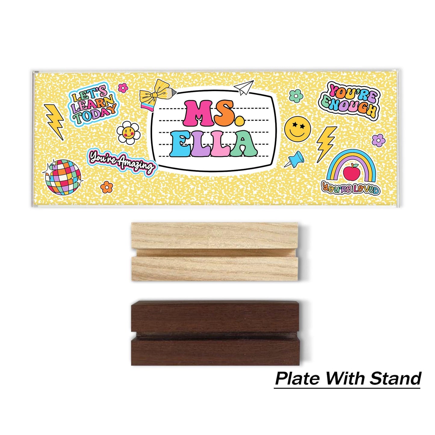 Personalized Teacher Name Plate, Teacher Appreciation Gifts, Custom Teacher Name Gift, Custom Teacher Acrylic Name Sign, Back To School Gift