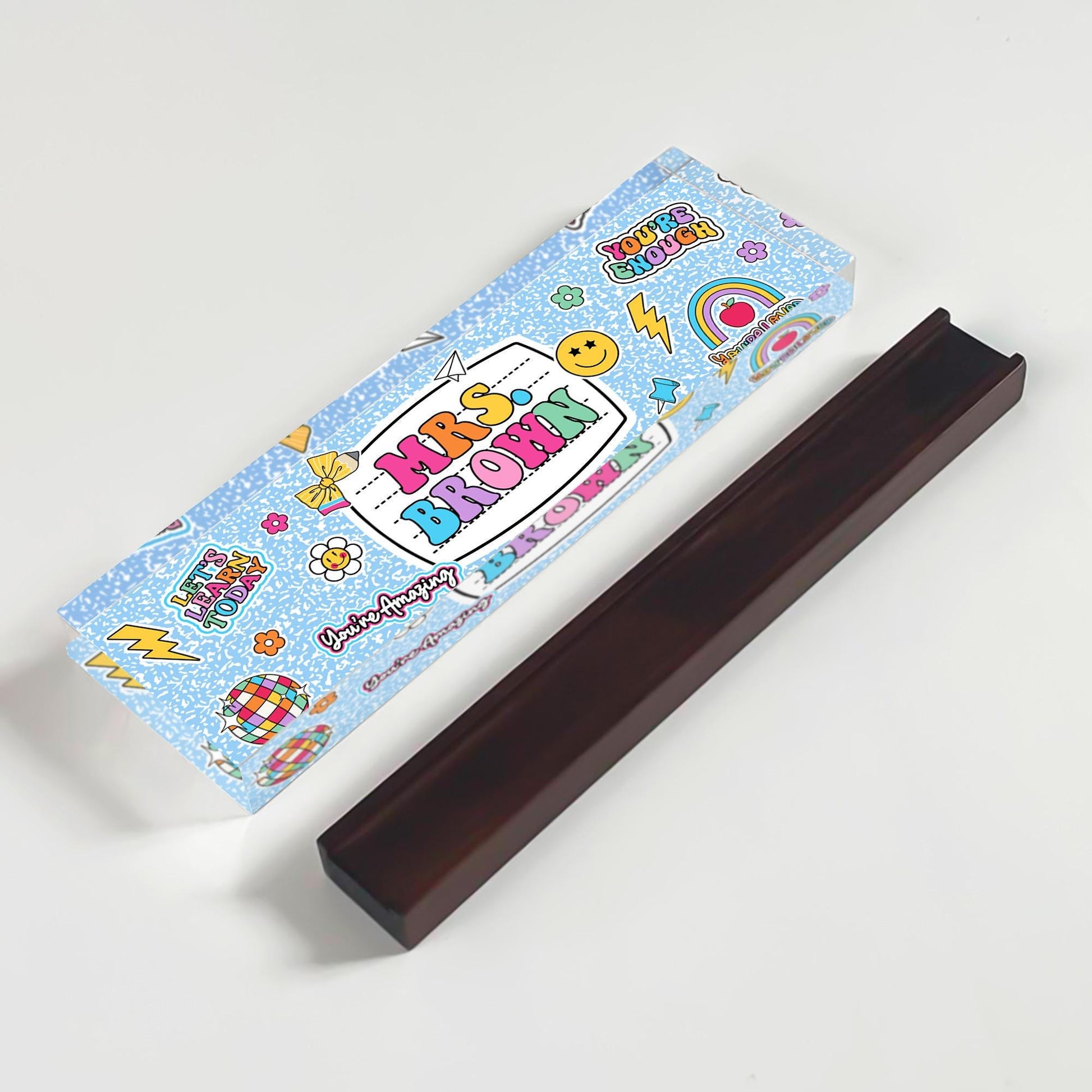 Personalized Teacher Name Plate, Custom Acrylic Plaque Desk Sign Gift For Teacher, Teacher Gifts, Teacher Appreciation Gift, Back To School